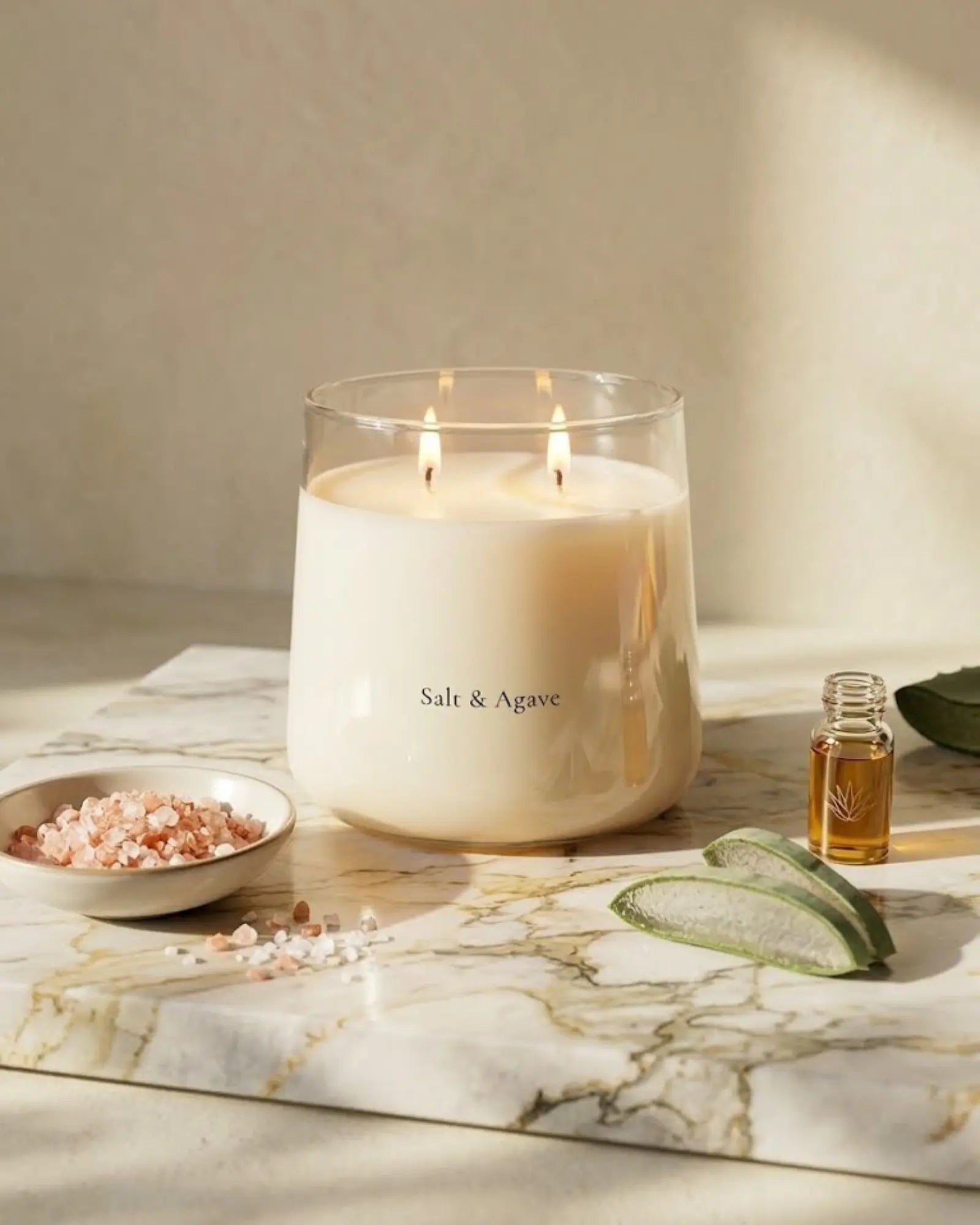 Salt & Agave Candle by Believe Candle, Southern food gift detail photo 3