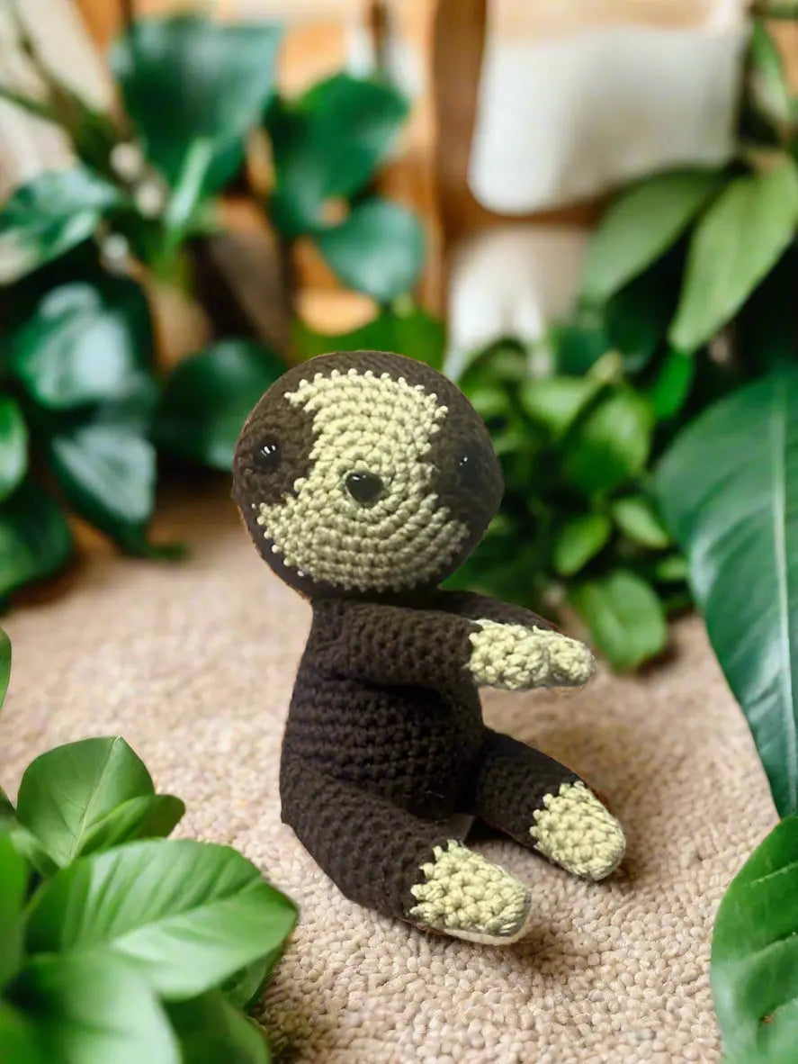 Handmade Crochet Sloth Plush Toy - Cute Amigurumi Sloth by Main Street Collective