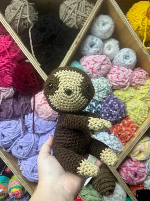 SAMMY THE SLOTH - Handmade Crocheted Sloth Toy by Main Street Collective