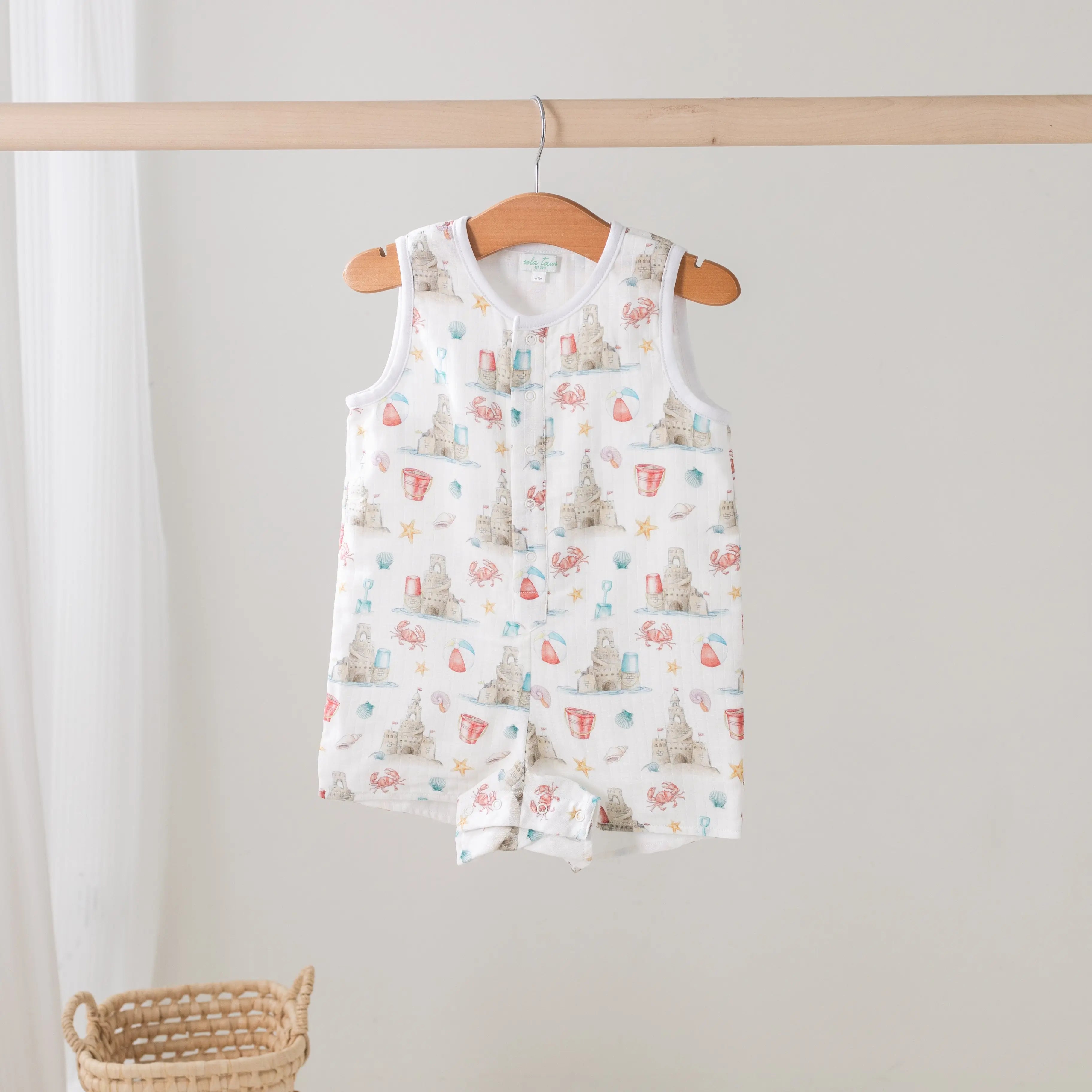 Sandcastle Kingdom Organic Muslin Shortall Nola Tawk