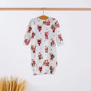 Santa Claus is Coming to Town Organic Cotton Christmas Kids Pajamas by Nola Tawk, Southern food gift detail photo 3