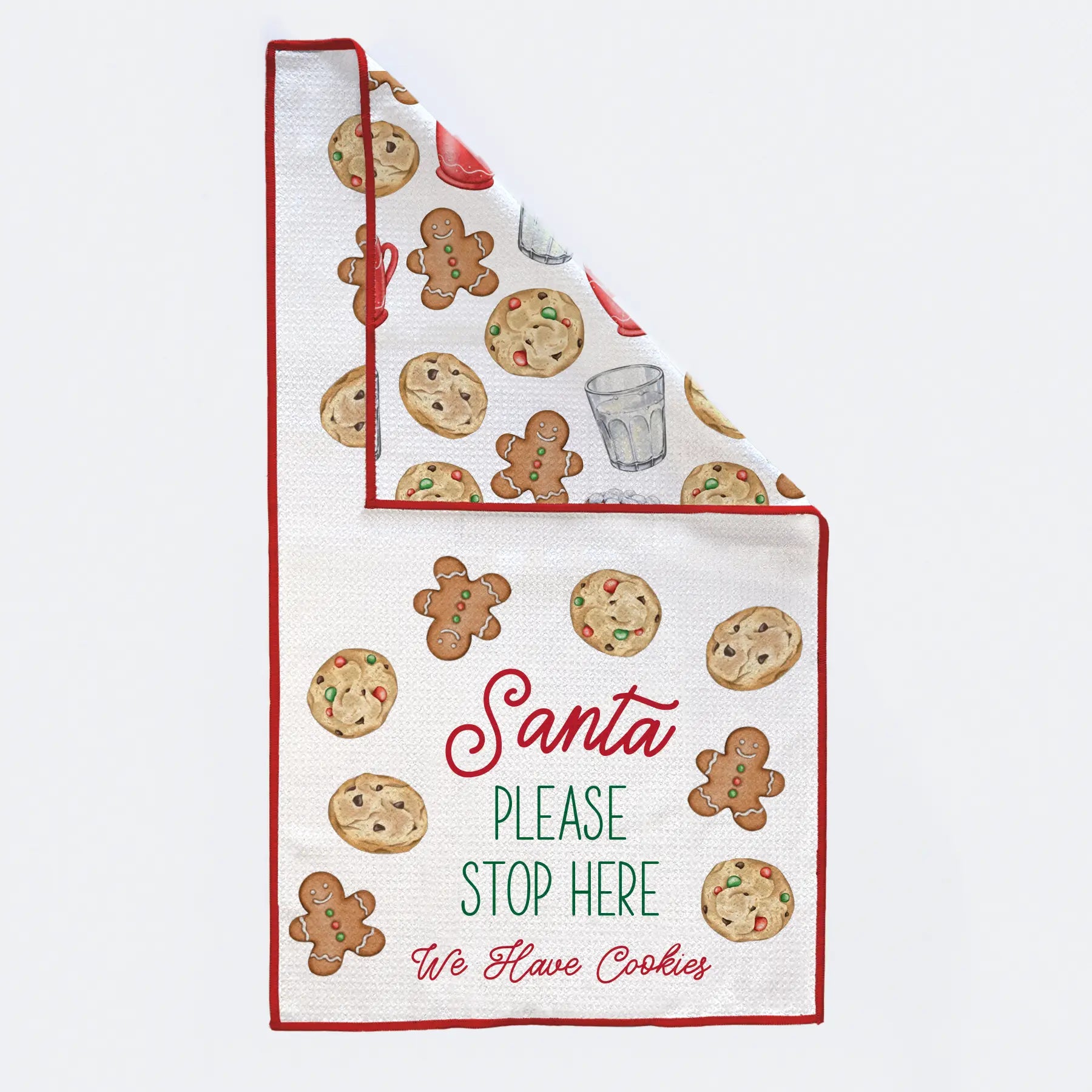 Santa Please Stop Here Kitchen Towel Nola Tawk