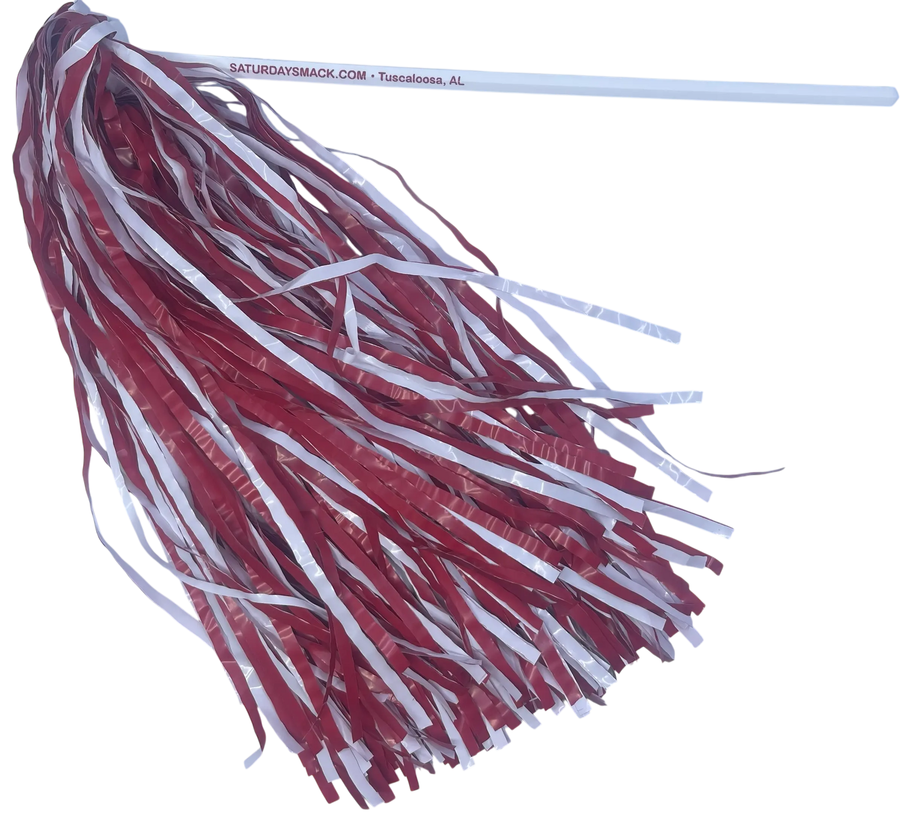 Saturday Smack Crimson/White Pom-Poms Gameday Shakers for Alabama Fans Plastic by Saturday Smack, sports fan accessories main product photo