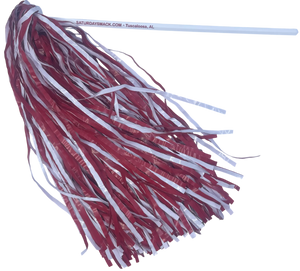 Saturday Smack Crimson/White Pom-Poms Gameday Shakers for Alabama Fans Plastic by Saturday Smack, sports fan accessories main product photo