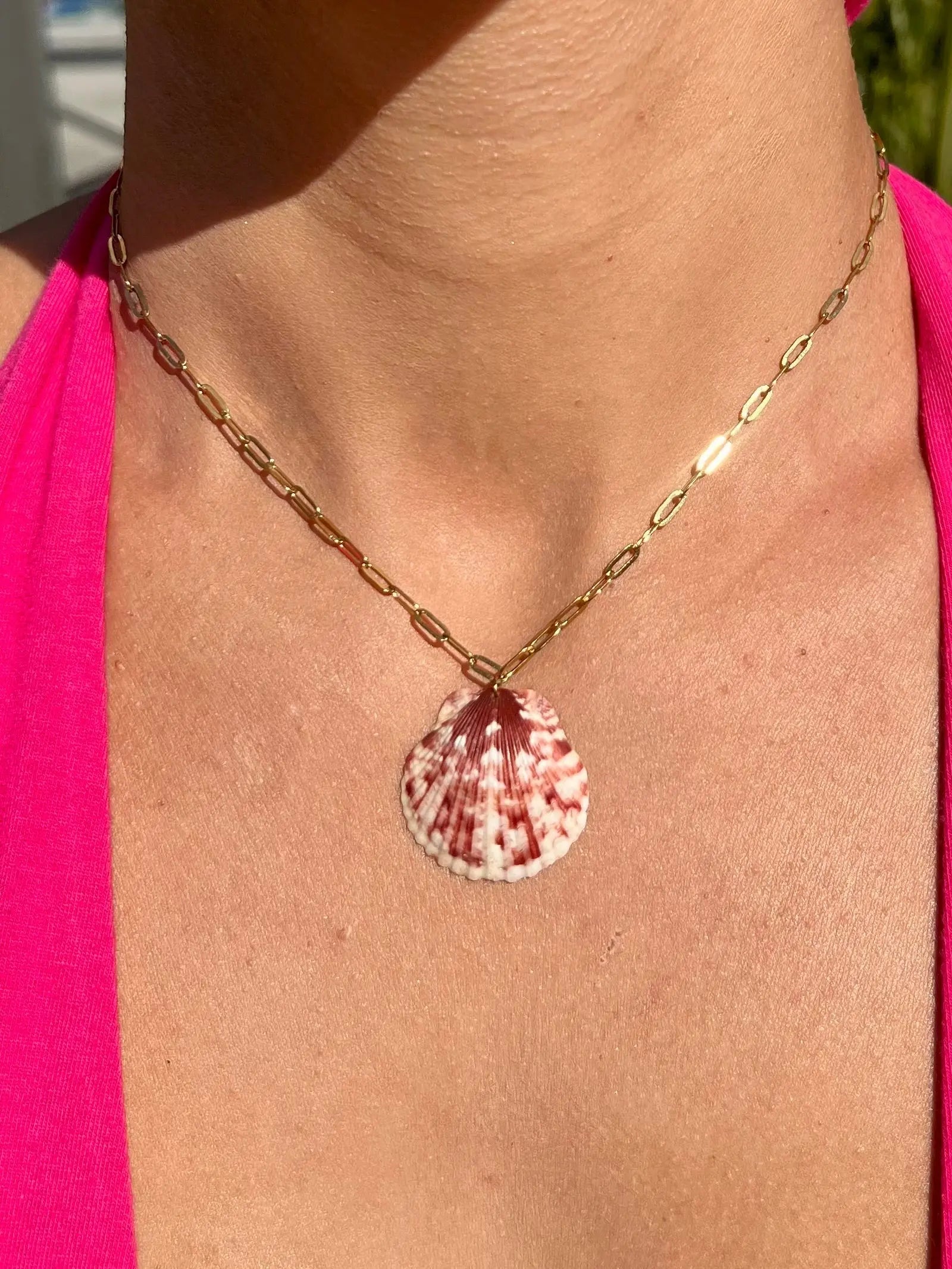 Scallop Paperclip Necklace HALT