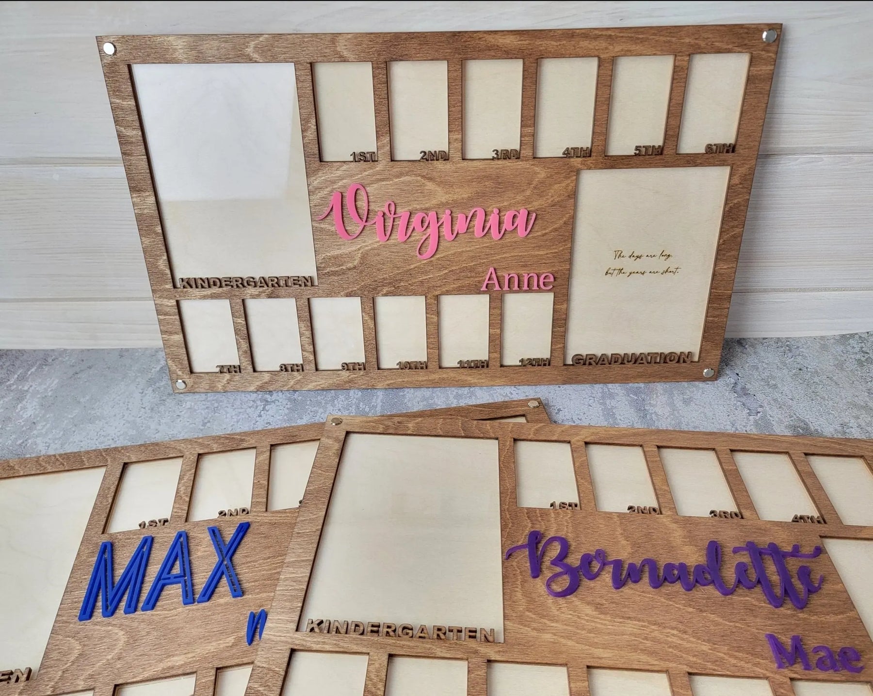 School Years Photo Frame | Kindergarten or Pre K to Graduation Picture Frame EverLee Creations