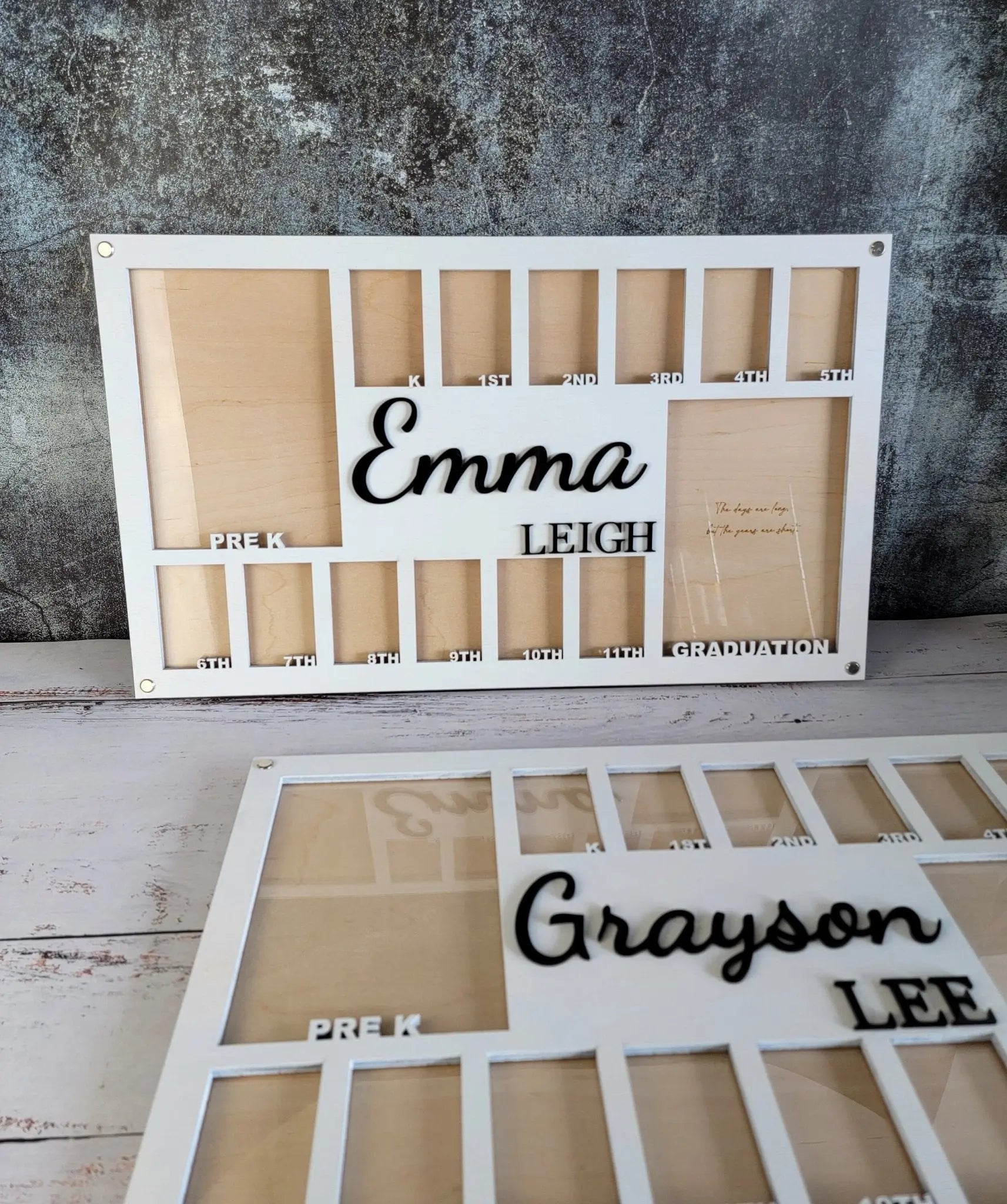 School Years Photo Frame | Kindergarten or Pre K to Graduation Picture Frame EverLee Creations