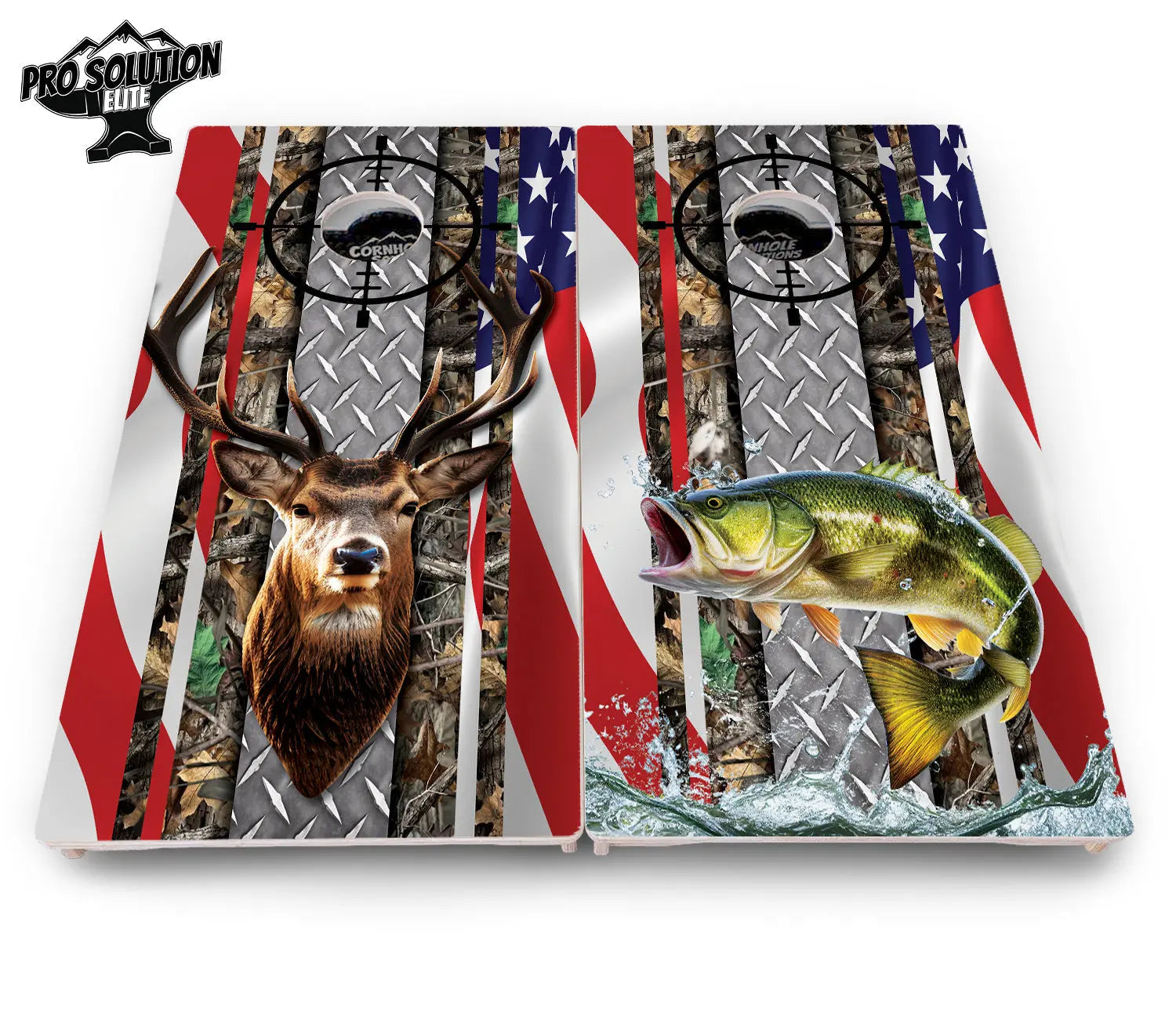 Scope Deer & Fish Cornhole Boards - Pro Solution Elite Series by Cornhole Solutions, custom cornhole board detail photo 13