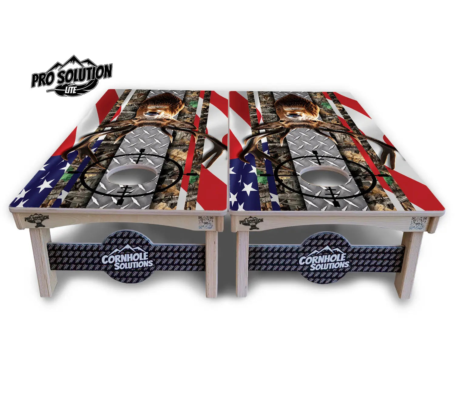 Scope Deer & Fish Cornhole Boards - Pro Solution Lite Series by Cornhole Solutions, custom cornhole board detail photo 3