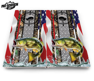 Scope Deer & Fish Cornhole Boards - Pro Solution Lite Series by Cornhole Solutions, custom cornhole board detail photo 9