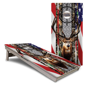 Scope Deer & Fish Cornhole Boards - Professional Tournament Series by Cornhole Solutions, custom cornhole board detail photo 3