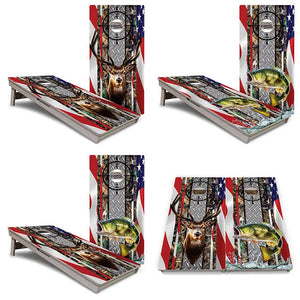 Scope Deer & Fish Cornhole Boards - Professional Tournament Series by Cornhole Solutions, custom cornhole board detail photo 5