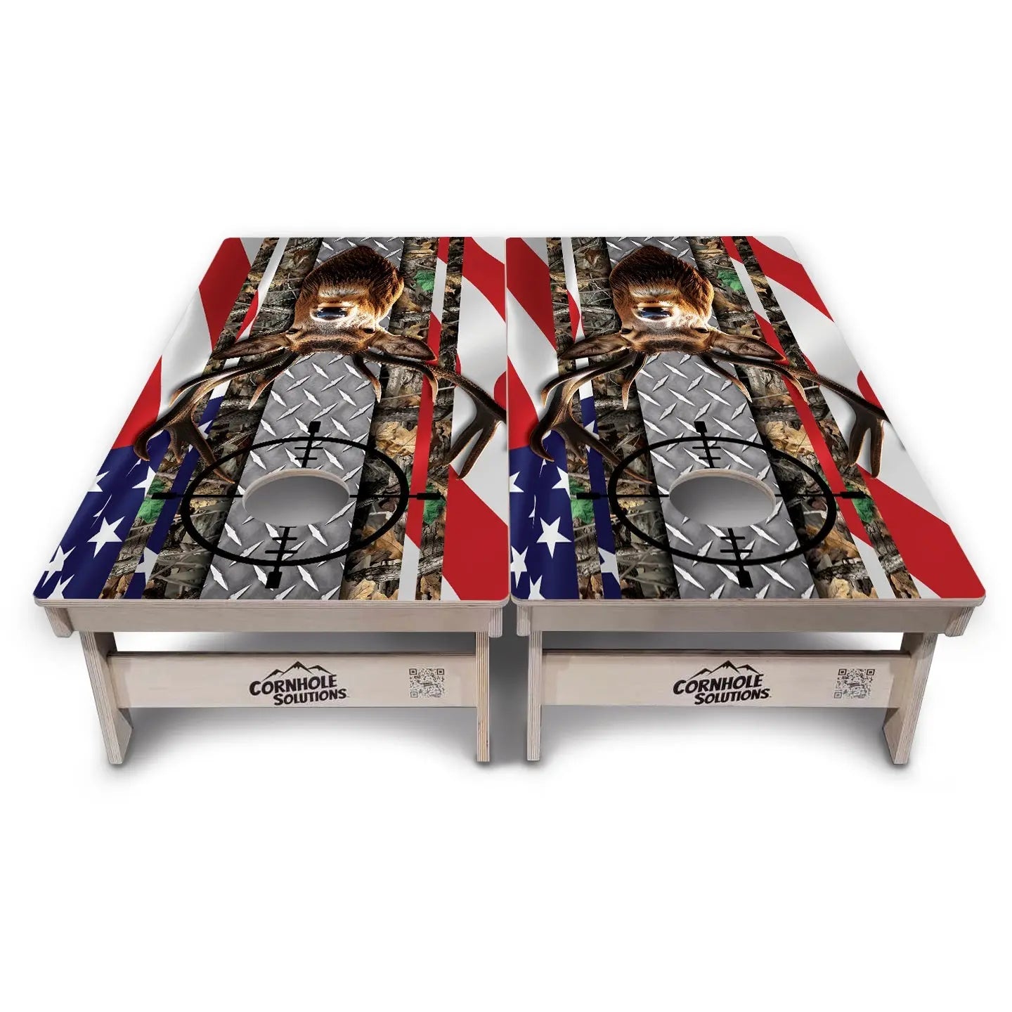 Scope Deer & Fish Cornhole Boards - Professional Tournament Series by Cornhole Solutions, custom cornhole board detail photo 6