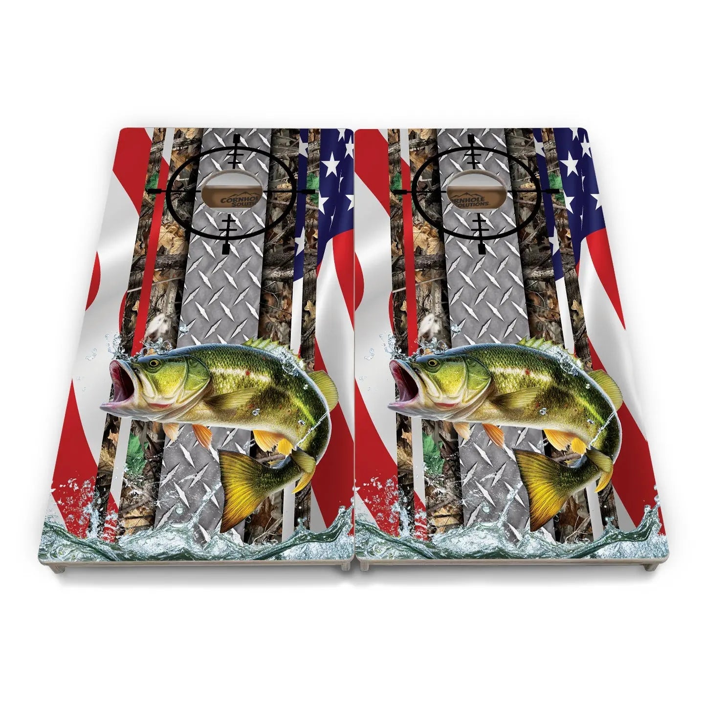 Scope Deer & Fish Cornhole Boards - Professional Tournament Series by Cornhole Solutions, custom cornhole board detail photo 13