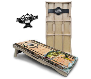 Scope Deer & Fish Plank Cornhole Boards - Pro Solution Elite Series by Cornhole Solutions, custom cornhole board detail photo 7