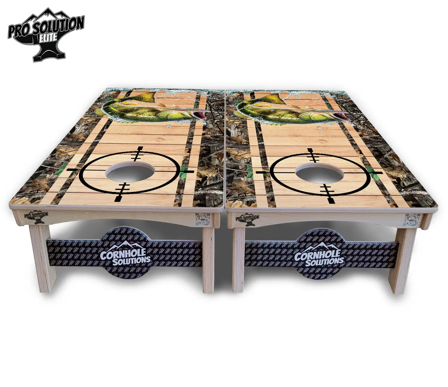 Scope Deer & Fish Plank Cornhole Boards - Pro Solution Elite Series by Cornhole Solutions, custom cornhole board detail photo 9
