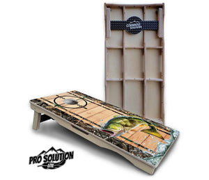 Scope Deer & Fish Plank Cornhole Boards - Pro Solution Lite Series by Cornhole Solutions, custom cornhole board detail photo 6
