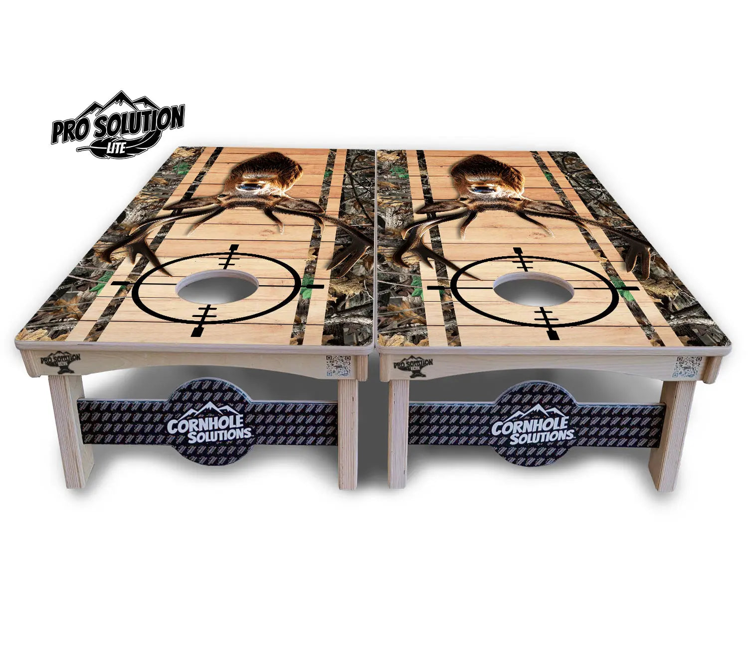 Scope Deer & Fish Plank Cornhole Boards - Pro Solution Lite Series by Cornhole Solutions, custom cornhole board detail photo 8