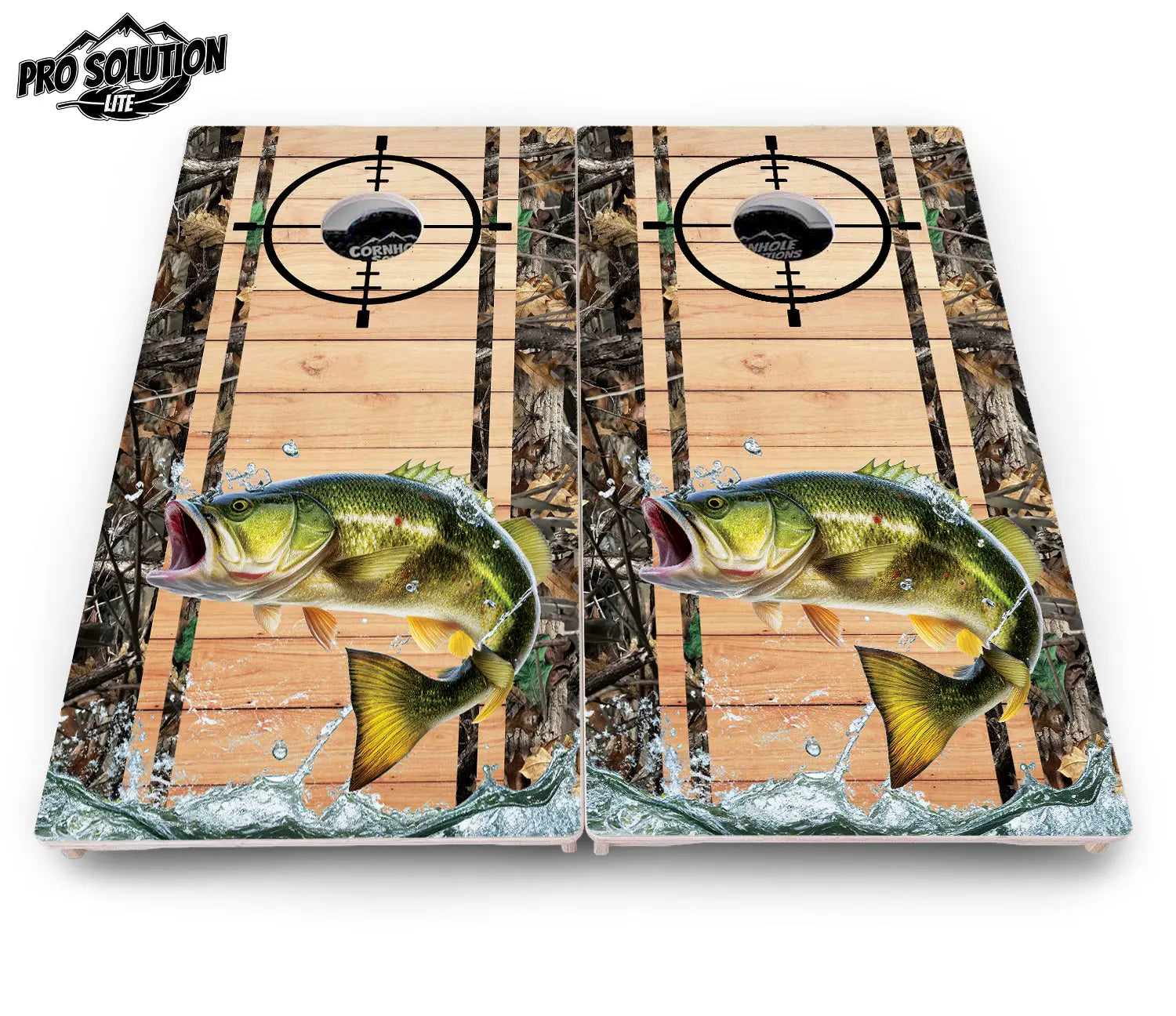 Scope Deer & Fish Plank Cornhole Boards - Pro Solution Lite Series by Cornhole Solutions, custom cornhole board detail photo 9