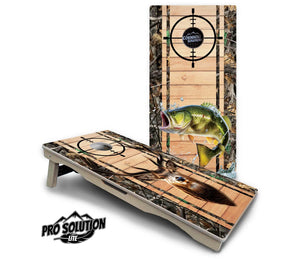 Scope Deer & Fish Plank Cornhole Boards - Pro Solution Lite Series by Cornhole Solutions, custom cornhole board detail photo 11