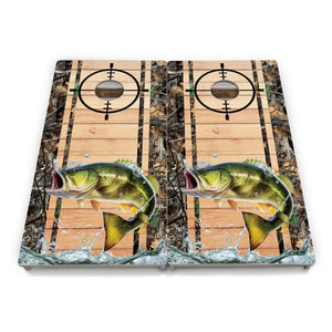 Scope Deer & Fish Plank Cornhole Boards - Professional Tournament Series by Cornhole Solutions, custom cornhole board detail photo 8