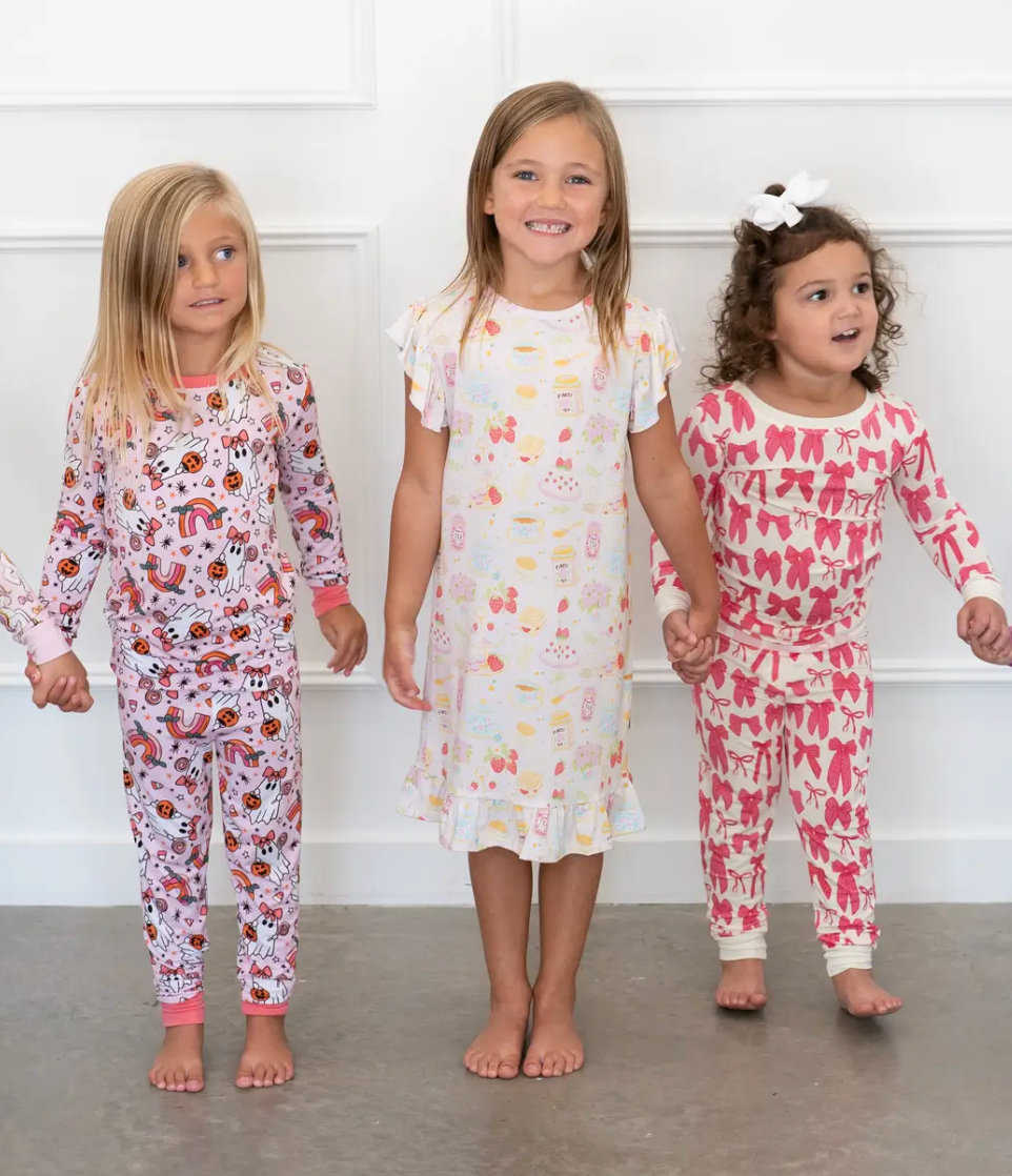 Hot Pink Bow | Two-Piece Pajama Set by Boosh Baby image 9