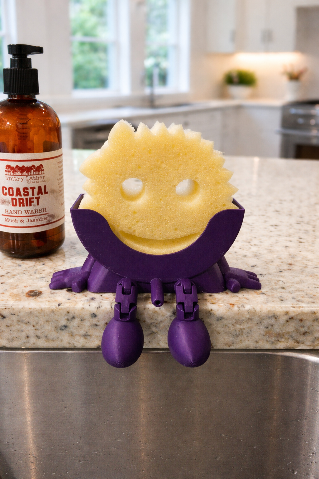 Scrub Daddy Sponge Holder with Hanging Feet | 3D Printed Sink Caddy The Tween Space
