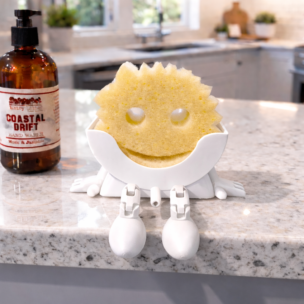 Scrub Daddy Sponge Holder with Hanging Feet | 3D Printed Sink Caddy The Tween Space