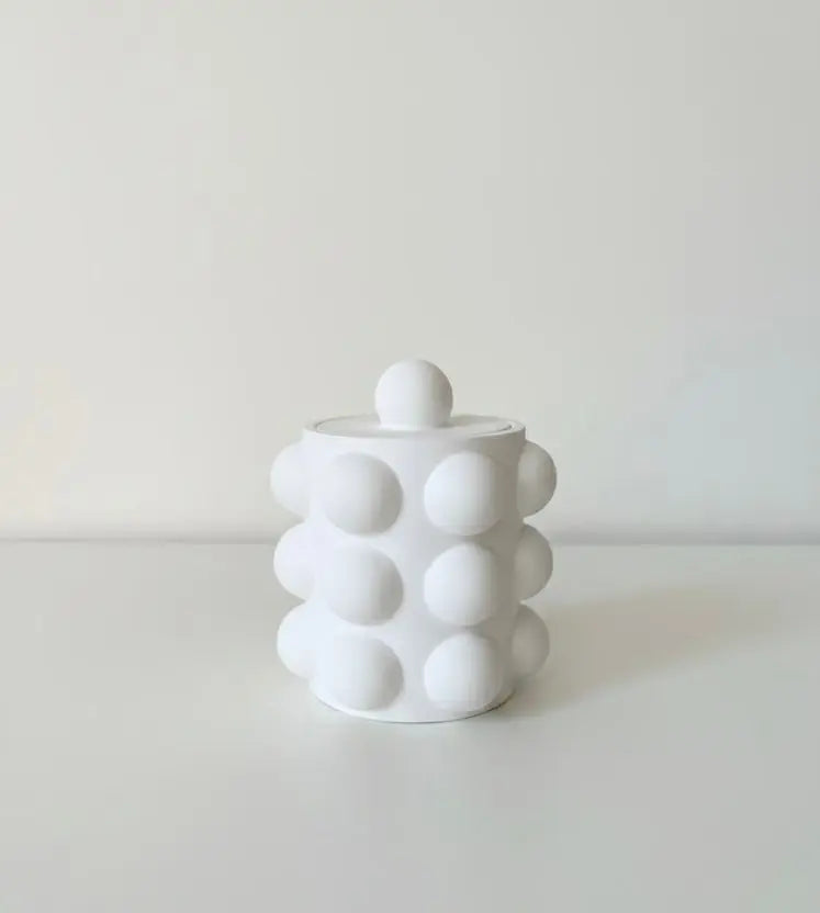 Sculpted Dot Candle by Believe Candle, scented candle detail photo 3