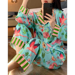 Silky Mermaid Print Long Pajama Set by The Mississippi Mermaid Mercantile - view 8
