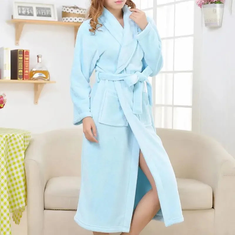 Fluffy Coral Fleece Kimono Robe by The Mississippi Mermaid Mercantile - view 8