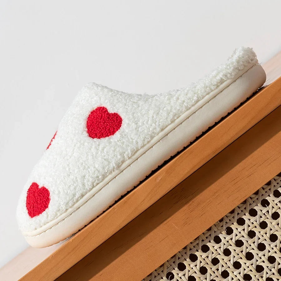 Heart Fuzzy House Slippers by The Mississippi Mermaid Mercantile - view 2