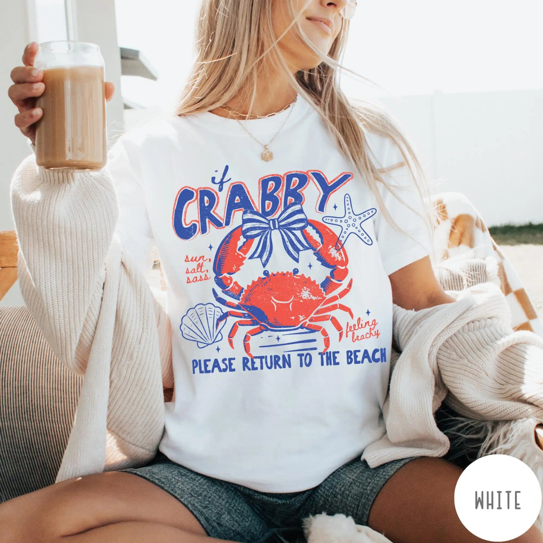 If Crabby, Please Return to the Beach — Funny Crab Graphic Tee by The Mississippi Mermaid Mercantile - view 3