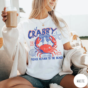 If Crabby, Please Return to the Beach — Funny Crab Graphic Tee by The Mississippi Mermaid Mercantile - view 3