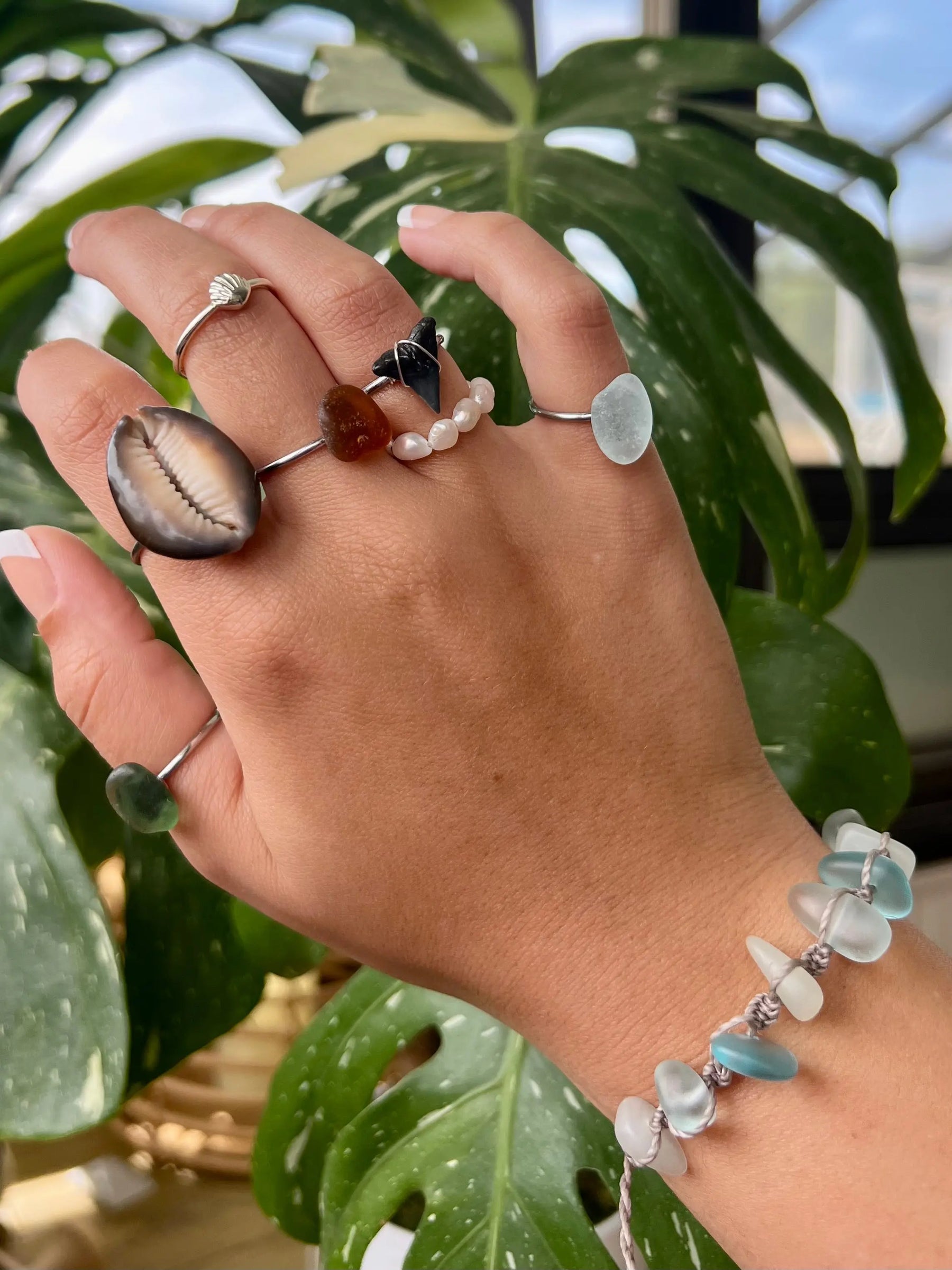 Sea Glass Rings - Silver HALT