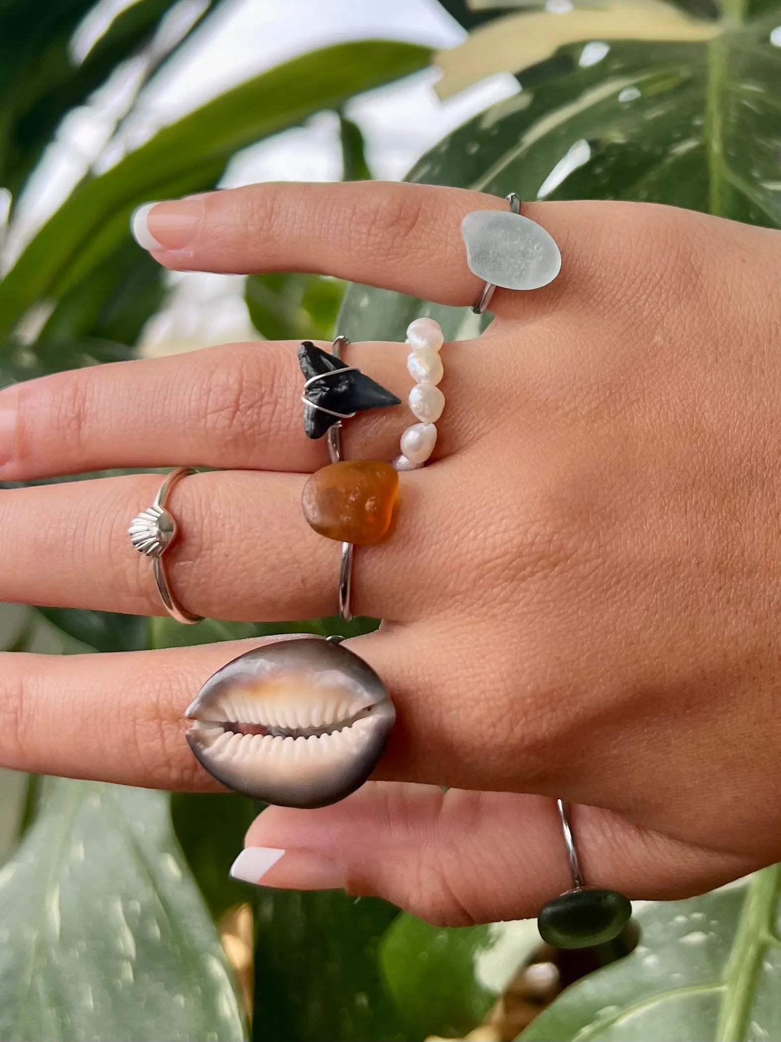 Sea Glass Rings - Silver HALT