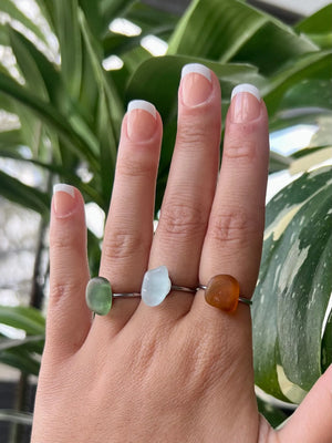 Sea Glass Rings - Silver HALT