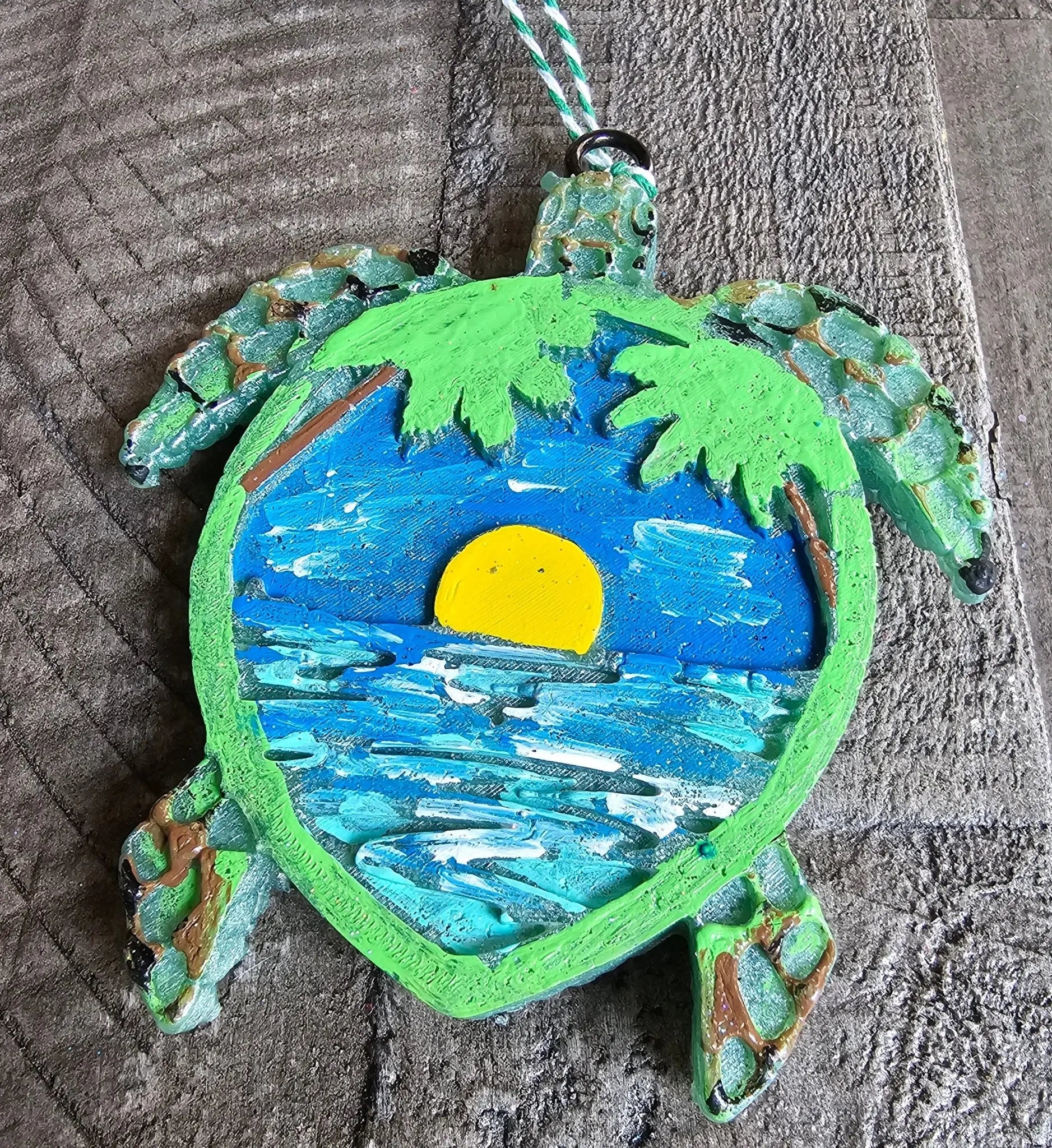 Handmade Sea Turtle Car Freshie - Scented Aroma Beads by Main Street Collective