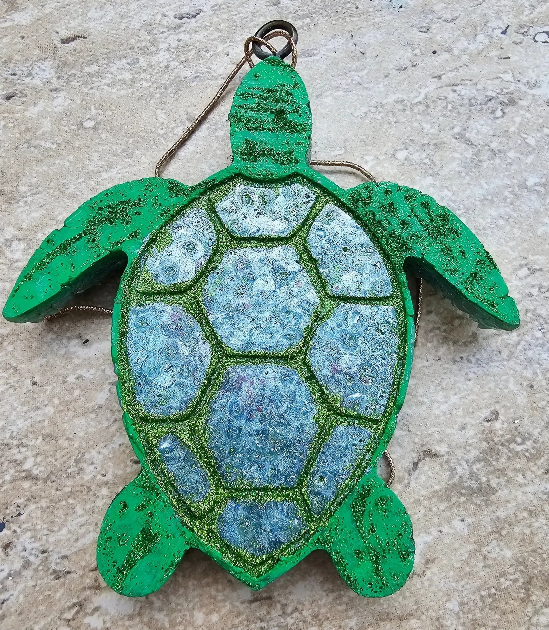 Sparkling Sea Turtle Car Freshie - Handmade Aroma Bead by Main Street Collective. Customize your scent!