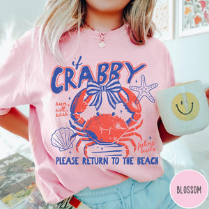 If Crabby, Please Return to the Beach — Funny Crab Graphic Tee by The Mississippi Mermaid Mercantile - view 6
