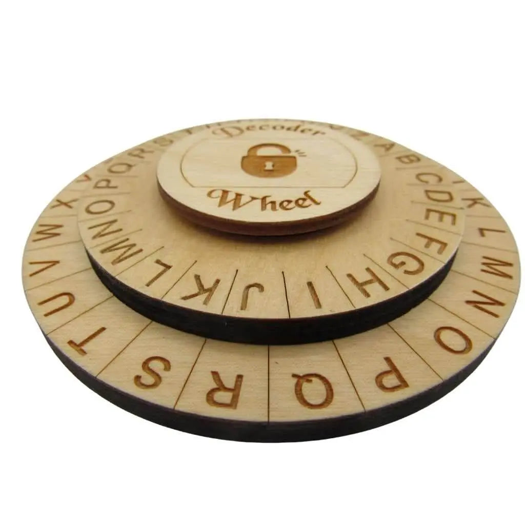 2-piece hide and seek cipher decoder ring for escape... Secret Decoder Wheel for Kids | Escape Room Party Puzzle - Main Street ...