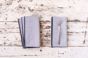 Seersucker Dinner Napkins, set of 4 by Dot and Army, cloth napkins detail photo 12