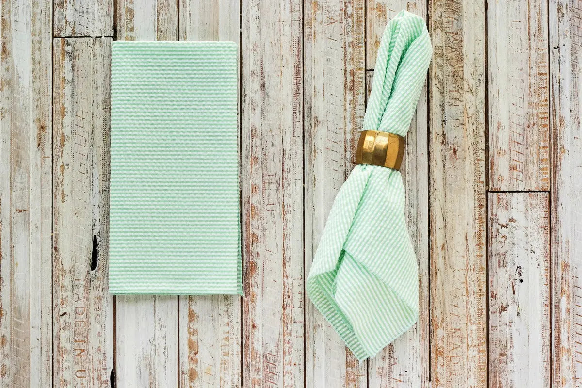 Seersucker Everyday Napkins, set of four by Dot and Army, cloth napkins detail photo 3