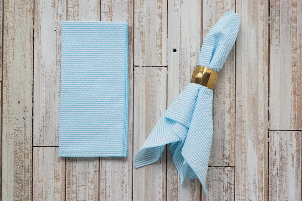 Seersucker Everyday Napkins, set of four by Dot and Army, cloth napkins detail photo 6