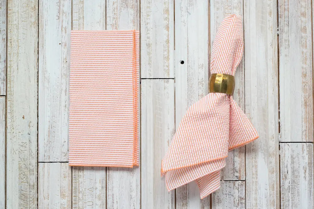 Seersucker Everyday Napkins, set of four by Dot and Army, cloth napkins detail photo 7