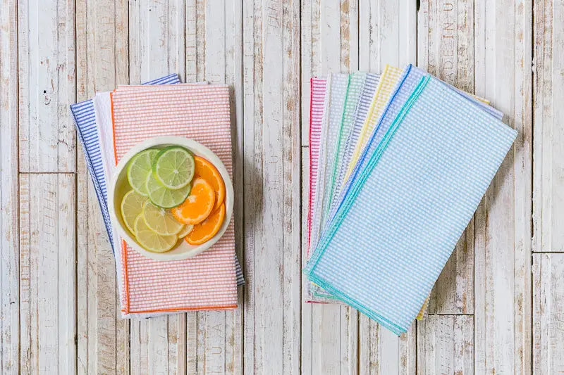 Seersucker Everyday Napkins, set of four by Dot and Army, cloth napkins detail photo 14