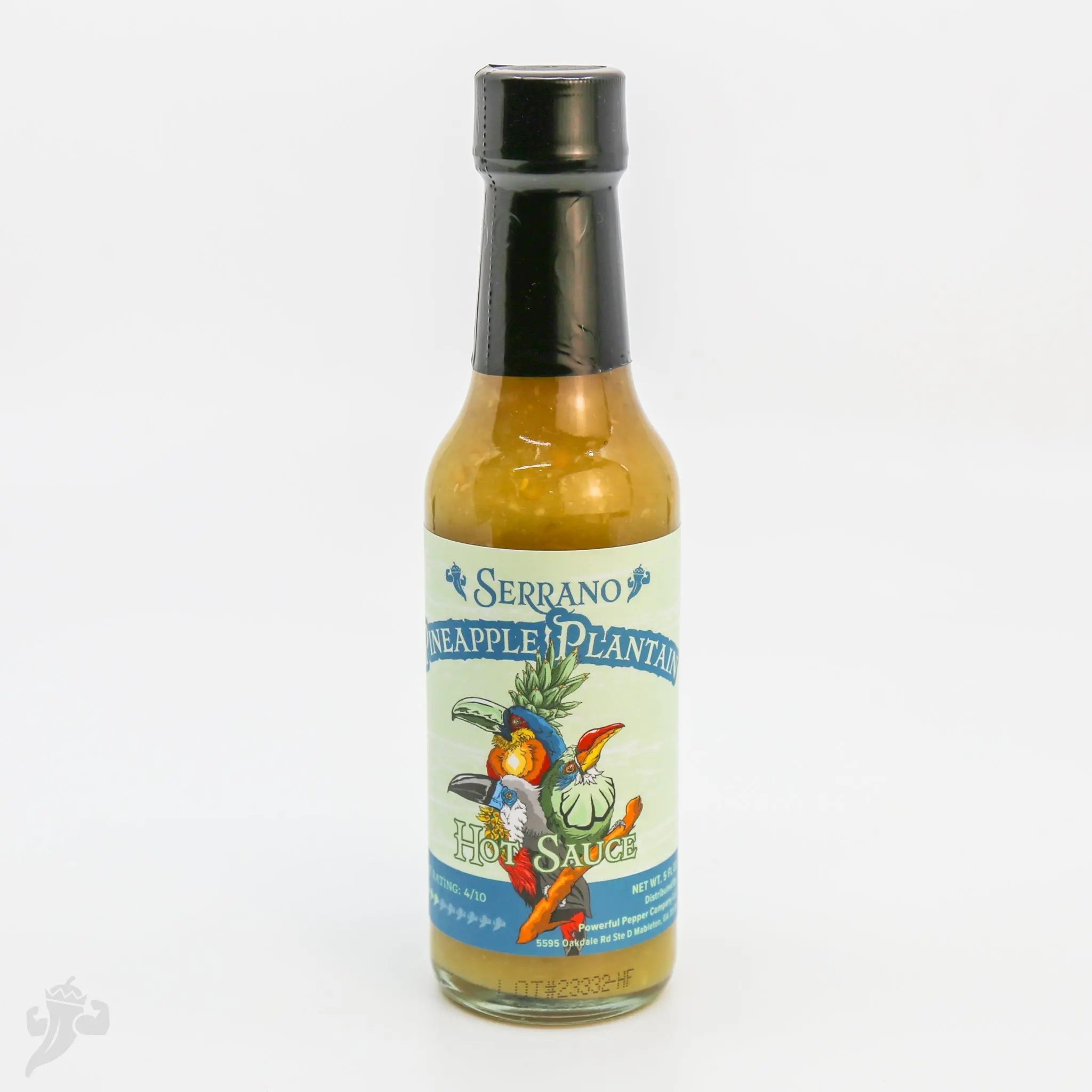 Serrano Pineapple Plantain Hot Sauce from Powerful Pepper Company.