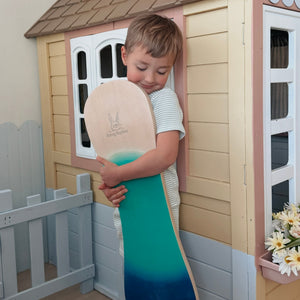 Spinzee Board by Bunny Hopkins, handcrafted wooden activity toy product and lifestyle photo 5