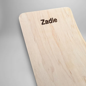 Wobble Board by Bunny Hopkins, handcrafted wooden activity toy product and lifestyle photo 27