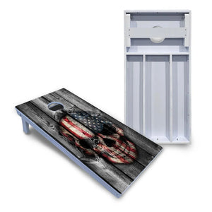 Skull Flag Cornhole Boards - All Weather Series by Cornhole Solutions, custom cornhole board main product photo